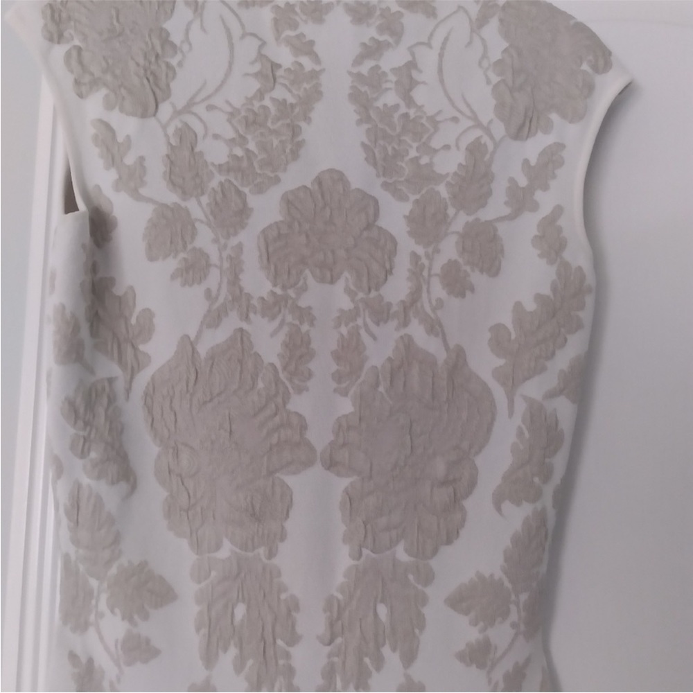 Floral Beige and White Alexander McQueen Women Dress, size L - Picture 6 of 7